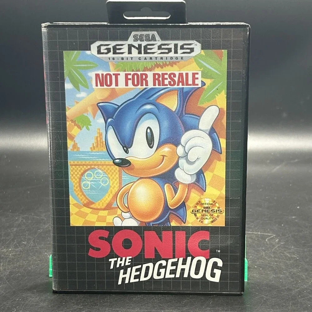 Sonic the Hedgehog Not For Resale (Sega Genesis, 1991) Complete W/ Manual